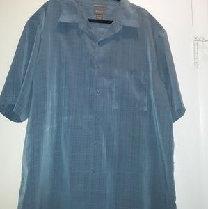 Bruno Blue Sueded Microfiber Shirt